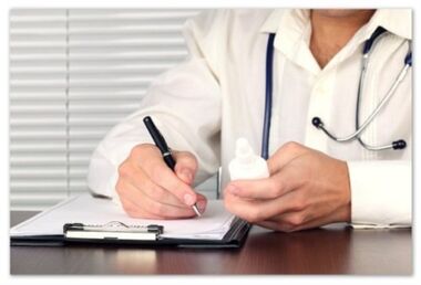 The doctor prescribes the medicine