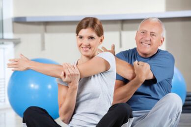 Therapy for osteochondrosis exercise on the lower back