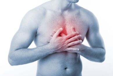 Chest pain due to osteochondrosis of the chest