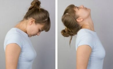 Exercise Spring - stretching the neck in osteochondrosis